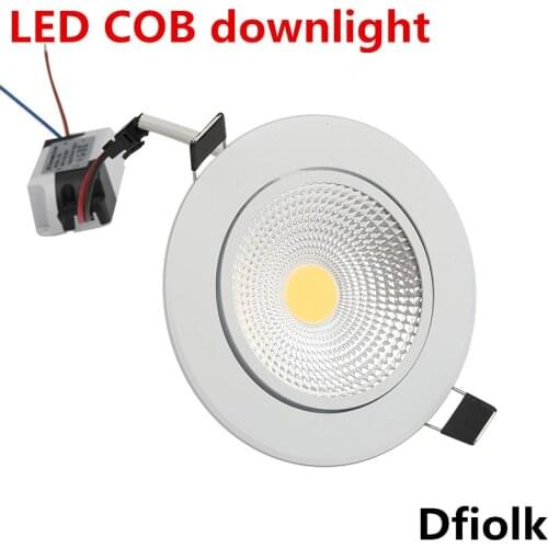 10PCS Super Bright Dimmable Led downlight COB Spot Light 5w 7w 9w 12w recessed led spot Lights Bulbs Indoor Lighting