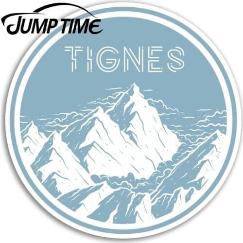 Jump Time for Tignes France Vinyl Stickers Snowboard Sticker Laptop Luggage Decal Car Styling Motor Helmet Decor Car Accessories