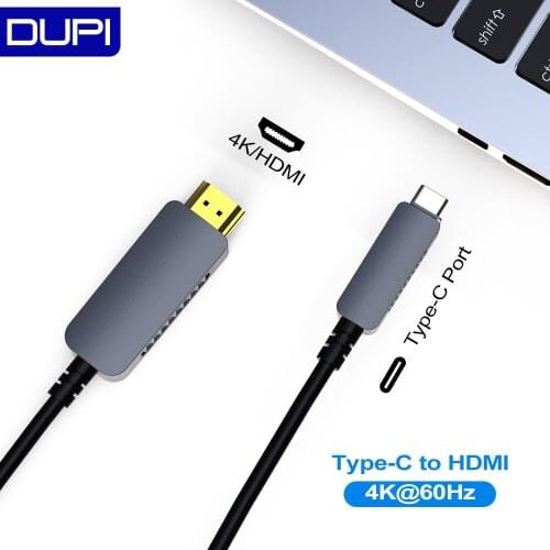DUPI Fiber Optic USB Type C to HDMI Adapter Cable 4K 60Hz Type-c to HDMI for huawei mate 20 Galaxy S10 HDMI USB-C Cable 3m 5m 8m