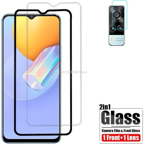 For Vivo Y31 Glass Screen Protector For Vivo Y31 Protective Glass On VivoY31 Phone Camera Lens Protection Tempered Film 6.58inch
