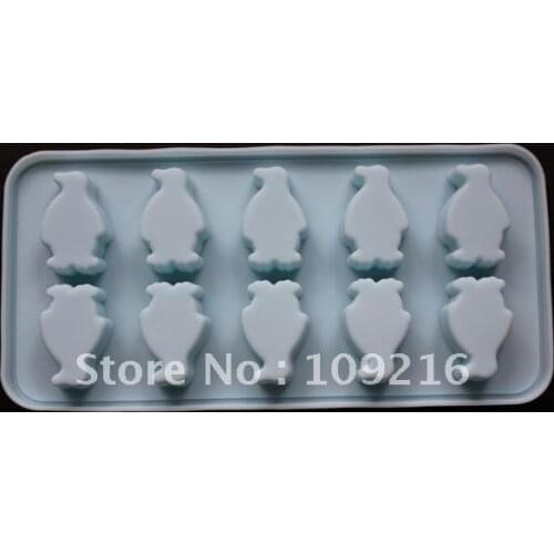 Green Good Quality 100% Food Grade Silicone Cake Mold/Chocolate Mold/Muffin Cupcake Pan/Penguin Ice Mold