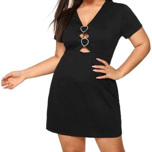 2021 Summer Heart Button Knitted Hollow Large Size Sexy Slim Dress maxi dress