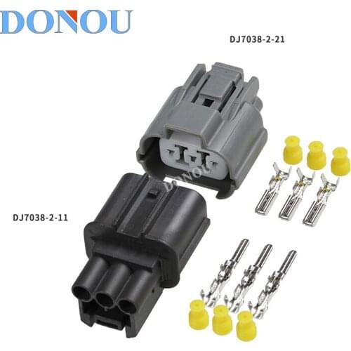 1set Car connector connector 3-hole p car modified waterproof wiring harness plug with terminal DJ7038-2-11/21