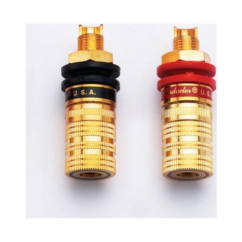 1 pair high-end CMC 838 - S power amplifier gilded horn RCA terminals