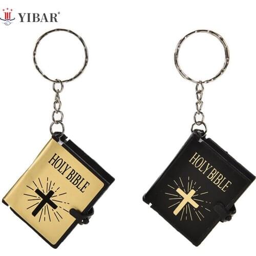 1PC Mini Bible Keychain English HOLY BIBLE Religious Christian Jesus