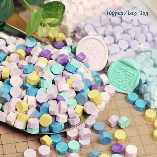 100pcs Sealing Wax Seal beans Stamp Beads for vintage craft Envelope Wedding Wax seal Ancient Sealing Wax stamp Making Tools