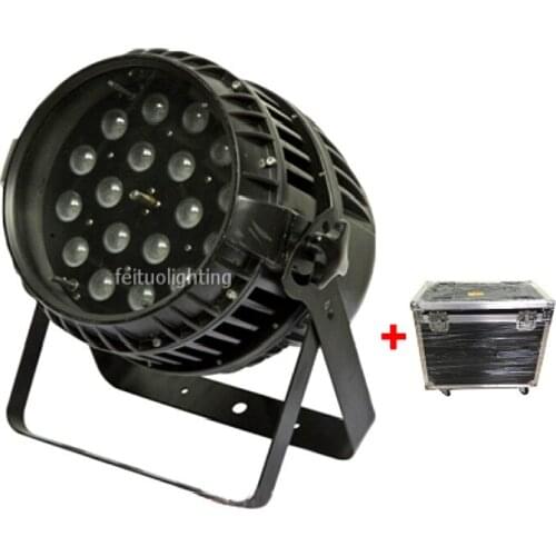 12pcs with fly case 18x18w rgbwa+uv 6 in1 outdoor zoom led par IP65 Motorized