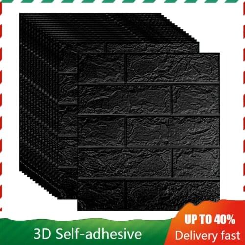 3d Wallpaper Diy Brick Stone Pattern Self-adhesive Waterproof Wall Stickers 35cm35xcm Floral Prints 3d Wall Sticker for Home