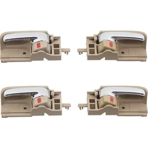 4PCS BEIGE CHROME INTERIOR DOOR HANDLE For TOYOTA Corolla 2003 2004 2005 2006 2007 2008 2009 2010-2013