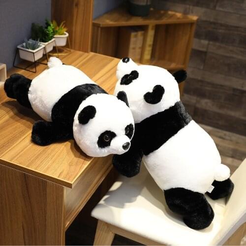 50-90CM Cute Giant Panda Bear Plush Lie Prone Posture Stuffed Animal Doll Toy Pillow Cartoon Kawaii Dolls Girls Lover Gifts