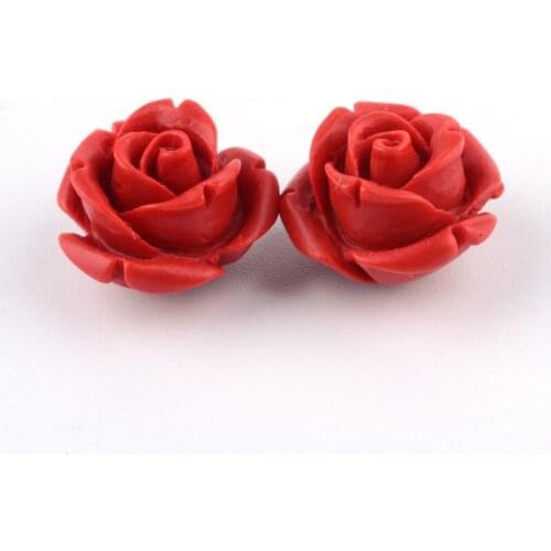 50Pcs Red Rose Cinnabar Beads Loose Prayer Beads for Jewelry Making Necklace Bracelet Supplies Hole: 1.5mm