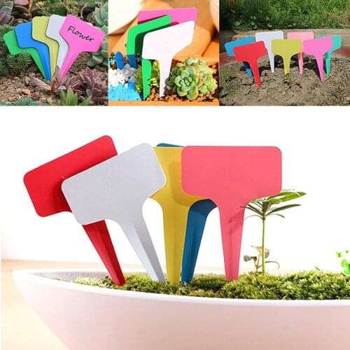 50pcs T-shaped Plants Hanging Plant Markers DIY Seedlings Labels Hang Garden Flowers Pots Garden Tags Sign Classification Tools