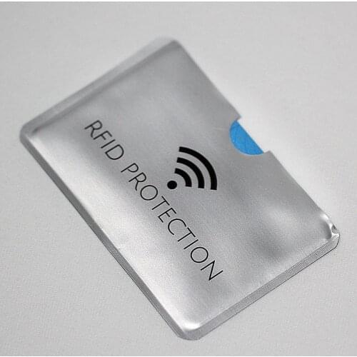 6.5*9.1cm Wallet Blocking Reader Lock Bank Card Holder Id Bank Card Case Protection Metal Credit Card Holder Aluminium