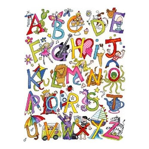 FREE delivery Top Quality cute lovely counted cross stitch kit bothy threads Alphabet Fun letters