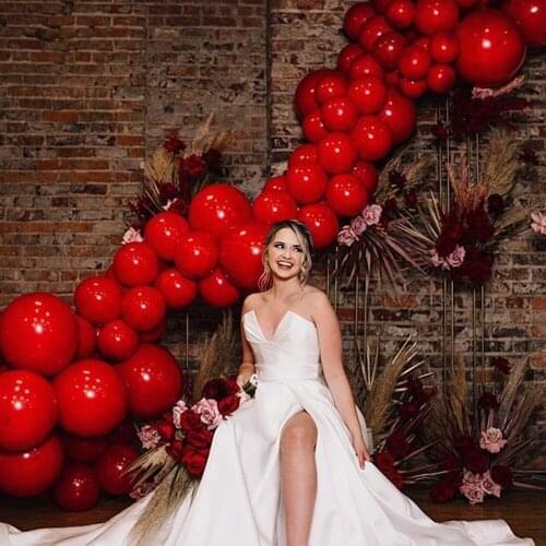 10pcs 5/10/12inch Shiny Red Round Thick Double Layer Latex Balloons Wedding Valentine Day Party Decorations Bridal Shower Globos