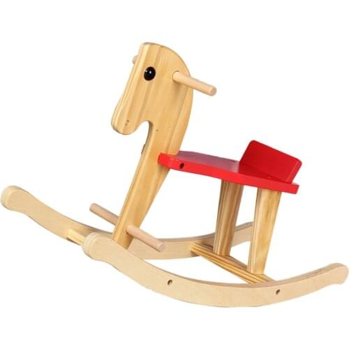 Kids Solid Wood Rocking Horse Baby Rocking Chair Ride on Toys Ride on Animals Kids Riding Toys