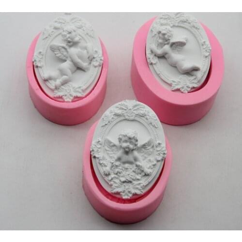 Soap Silicone Craft Cute Baby Angel Shape Soap Form Candle Mould DIY Aroma Plaster Making Tool Fondant Cake Baking Molds