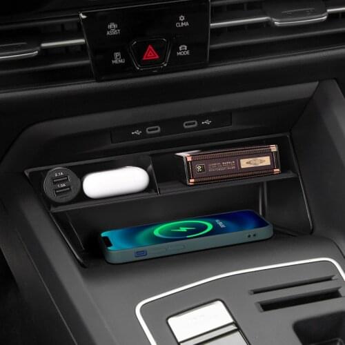 For Golf 8 MK8 2020 Car Center Console Storage Box Tray Divider Organizer Box Container Holder