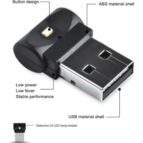 LX9B Mini USB LED RGB Ambient Light Atmosphere Smart Night Lamp for Home Decoration Photosensitive Automatically Turns on