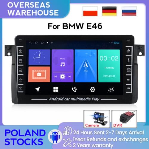 MEKEDE Car multimedia radio for BMW E46 1998-2006 Android system touch screen with button GPS navigation 16G 2din