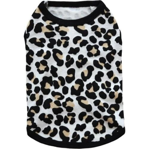 Cute Puppy Dog Cat Kitten T-shirt Summer Vest Pet Dog Cat Soft Clothes Leopard Dog Shirts Pet T-Shirt Vest Puppy Apparel 2021