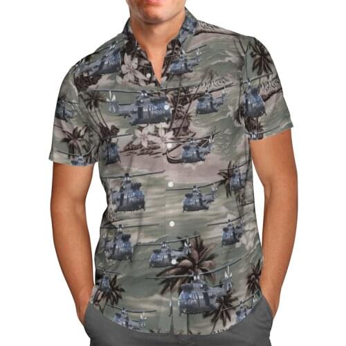 Helicopter 3D Beach Hawaii Summer 2021 Shirt Short Sleeve Shirt Mens Streetwear Oversized 5XL Camisas De Hombre Blusa Masculina