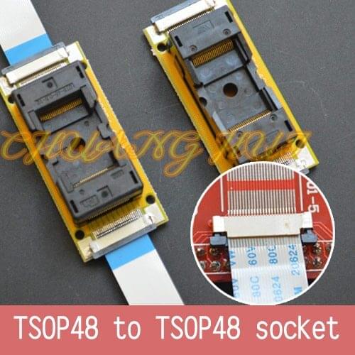 Program Test new TSOP48 On line test socket SMD welding TSOP48-TSOP48 ic socket Adapter Pitch=0.5mm