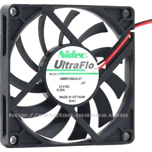 NEW NIDEC U80R12MUA-57 8010 12V 0.25A 8CM Ultra thin cooling fan