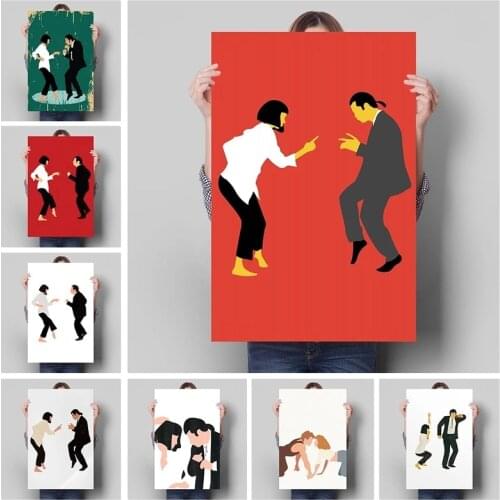 Pulp Fiction Poster Art Print Movie Jack Rabbit Dance Poster Minimalist Wall Art Canvas Painting Wall Picture Home Decor Cuadros