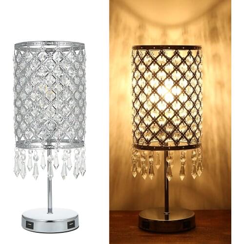 Tomshine Touching Control Bedside Table Lamp with Dual 5V/2A USB Charge Ports 3-way Dimmable Nightstand Desk Light for Bedroom