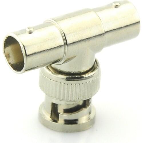 BNC T Adapter Splitter Connector Coupler 1 Male to 2 Female CCTV Jack Plug