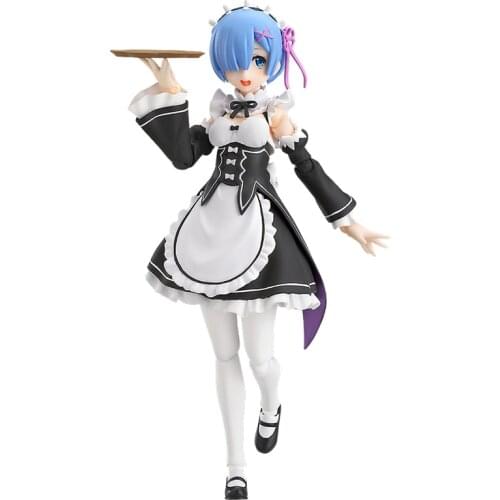 Re:life In A Different World From Zero Rem Maid Outfit Anime Peripheral Toy Movable Model Doll Collectibles Pvc Model Ornaments
