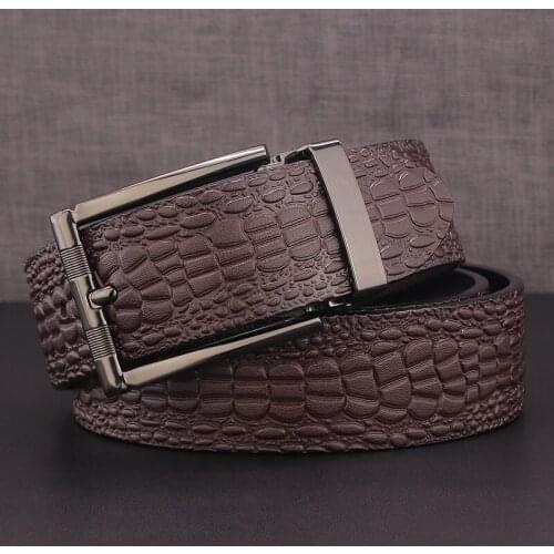 Designer belts men High Quality pin buckle Girdle 3.8cm Wide genuine leather fashion Cowskin Casual Waist Strap Brown cowboy