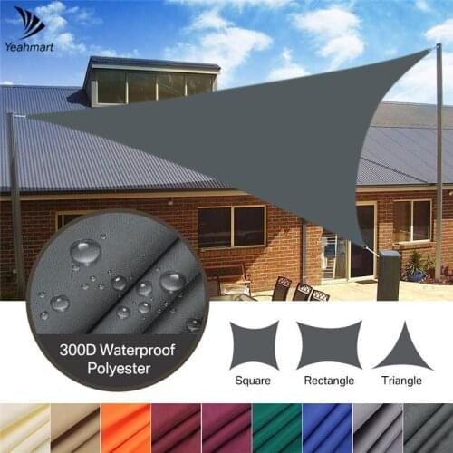 2x2x2M Garden Yard Awnings Triangular Shade Sail Waterproof Garden Terrace Canopy Beach Car Awning Sunshade Cloth Summer