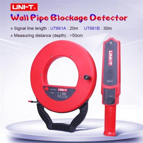 UNI-T Wall PVC Iron Pipe Blockage Detector UT661A UT661B Diagnostic-tool Scanner Pipeline Blocking Clogging Plumbers Instrument