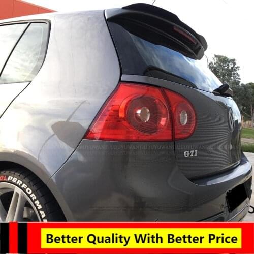 For VW MK5 GTI Hatchback Spoiler High Quality ABS Plastic Gloosy Black Car Tail Wing Decoration Rear Roof Lip Spoiler Universal