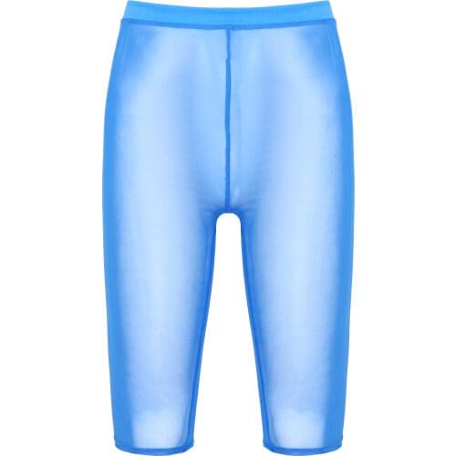 Womens Lingerie See-through Mesh Pants Sexy Shorts Elastic Waistband Sheer Erotic Hot Sexy Ladies Short Leggings Workout Fitness