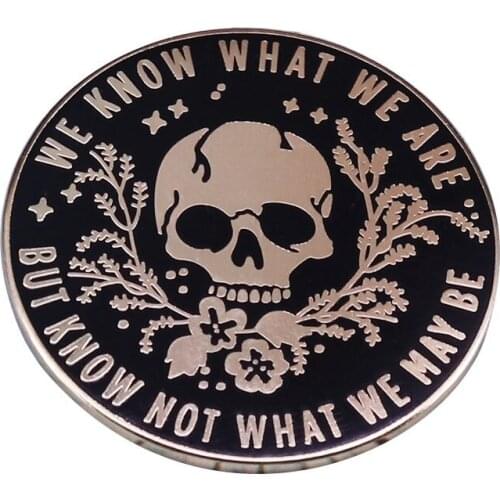 Shakespeare Quotation Badge Skull Enamel Pins Lapel Brooch Jewelry