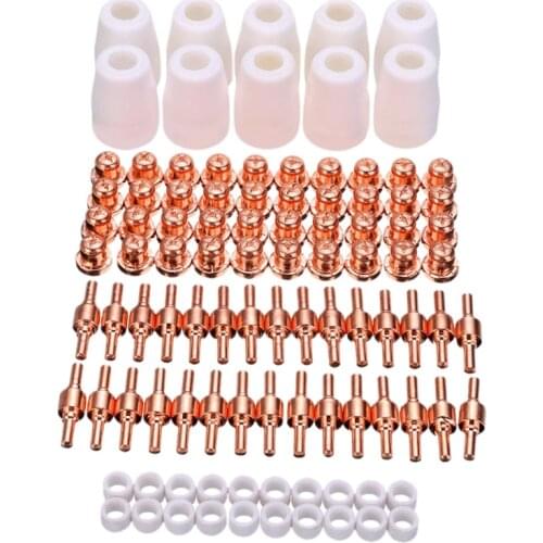 100Pcs PT-31 LG-40 Air Plasma Cutter Cutting Nozzles Electrode Tip Torch Consumable Kits 40A Fit For LGK-40 CUT-40 BPS40