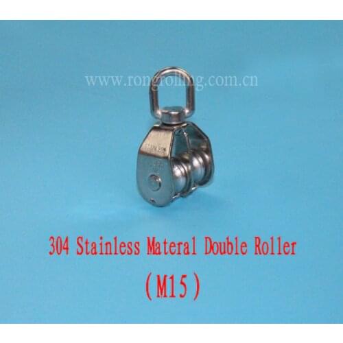 304 Stainless Materal Hanging Double Pulley Capacity 35kg M15