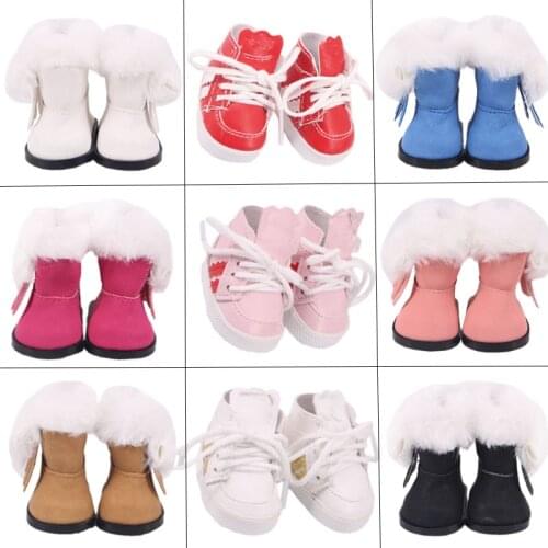 5Cm Doll Shoes Boots DIY Sports Sneakers Boots Canvas Shoes For 14.5 Inch Doll Accessories EXO Russian Girls Russia Toy Gift