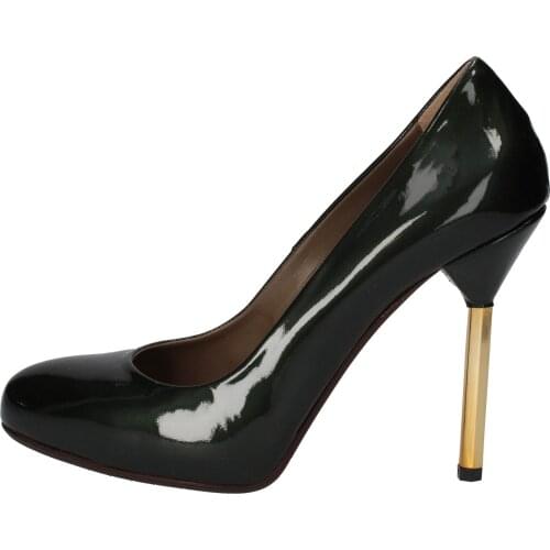 ALBANO pumps women patent leather Green
