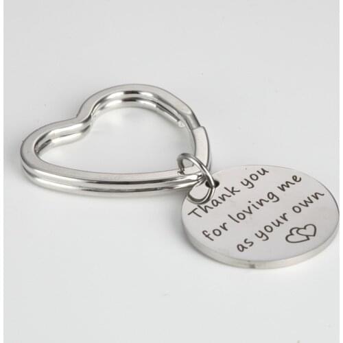 POPACC Creative Letter Keychain Men Jewelry Stainless Steel Keychain Car Girl Bag Keyring Jewelry Accessories Gift