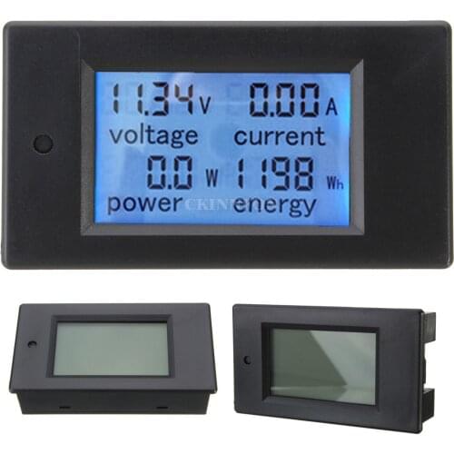 DHL 20PCS DC 20A Panel Meter Voltage Current Power Energy Monitor for Car Battery Solar