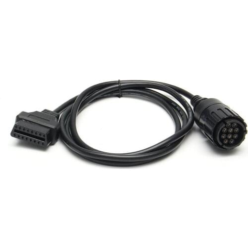 For BMW ICOM D Cable ICOM-D Motorcycles Motobikes 10 Pin Adaptor 10Pin To 16Pin OBD2 OBDII Diagnostic Cable I-COM A2 Tool Cables