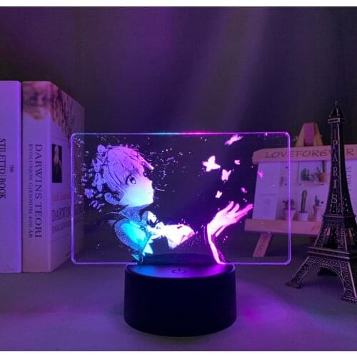 Dual Color Led Lamp Anime Re Zero Starting Life In Another World for Bedroom Decor Birthday Gift Manga 2 Tone Led Light Re Zero