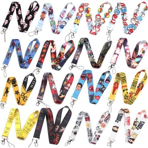 DZ804 Horror Movie Lanyards for Key Neck Strap For Card Badge Gym Key Chain Lanyard Key Holder DIY Hang Rope Keychain Wholesale