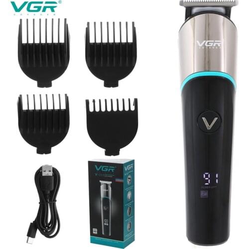 VGR Mini Electric Hair Clipper Rechargeable Cordless Hair Trimmer Low Noise Hair Cutting Beard Shaver Barber Portable Machine