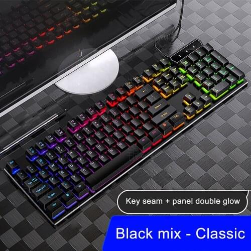 Gaming Keyboard Wired Keyboard Fashion LED Backlit USB keyboards Computer Accessories For PC Laptop Keyboard Gamer Drop shipping