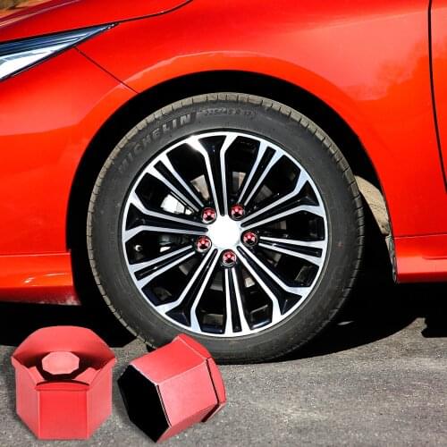 Auto Hub Screw Cover 19mm 20 Pieces Car Tyre Nut Bolt Chrome Glossy Anti-Rust Protection Covers Caps Car Auto Wheel Nut Caps